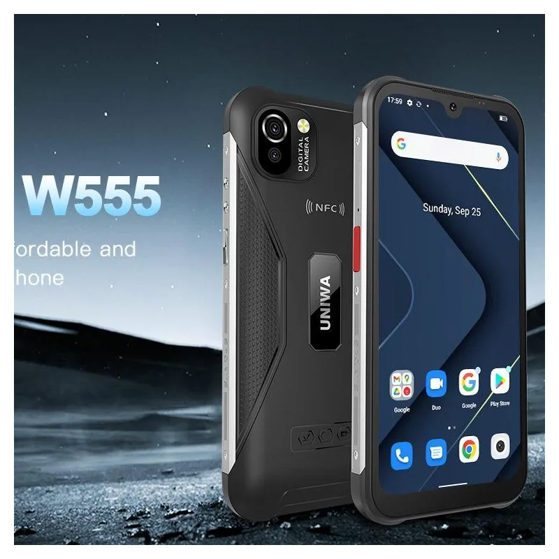 UNIWA W555 PTT Talkie Android 12 3+32 MT6761 Cortex-A53 quad core, up to 2.0GHz; GPU: PowerVR Rogue GE8300 Audio Walkie Black Electronic thumbnail 4