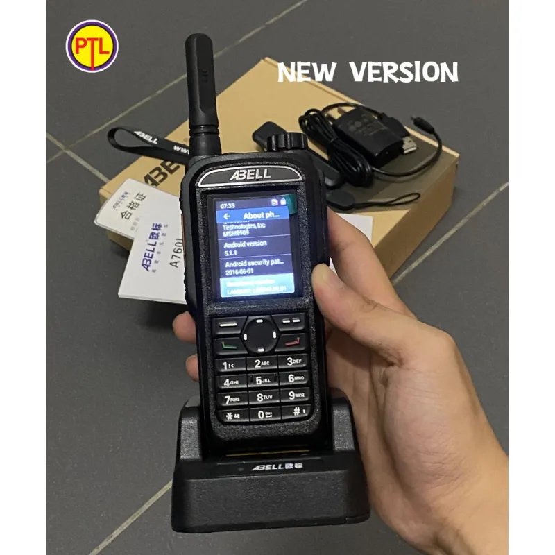 ABELL A760L Walkie Talkie 4G Dengan Jangkauan Terhadap Semua IP67 Tahan Debu & Air Platform Wifi Qualcomm MSM8909 CPU Quad-core 1.0GHz Sistem 4GB eMMC + 1GB LPDDR3 OS Android 5....