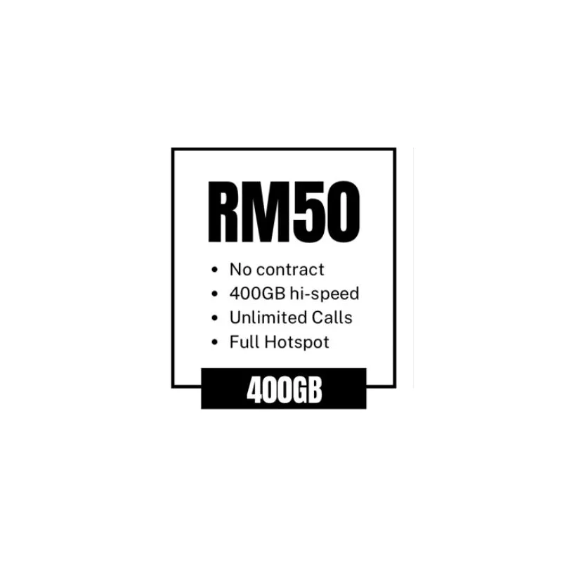 ONEXOX 5G B50 Pelan Pascabayar 400 GB Data Hotspot Panggilan Tanpa Had RM53 sebulan termasuk SST Telefon thumbnail 3