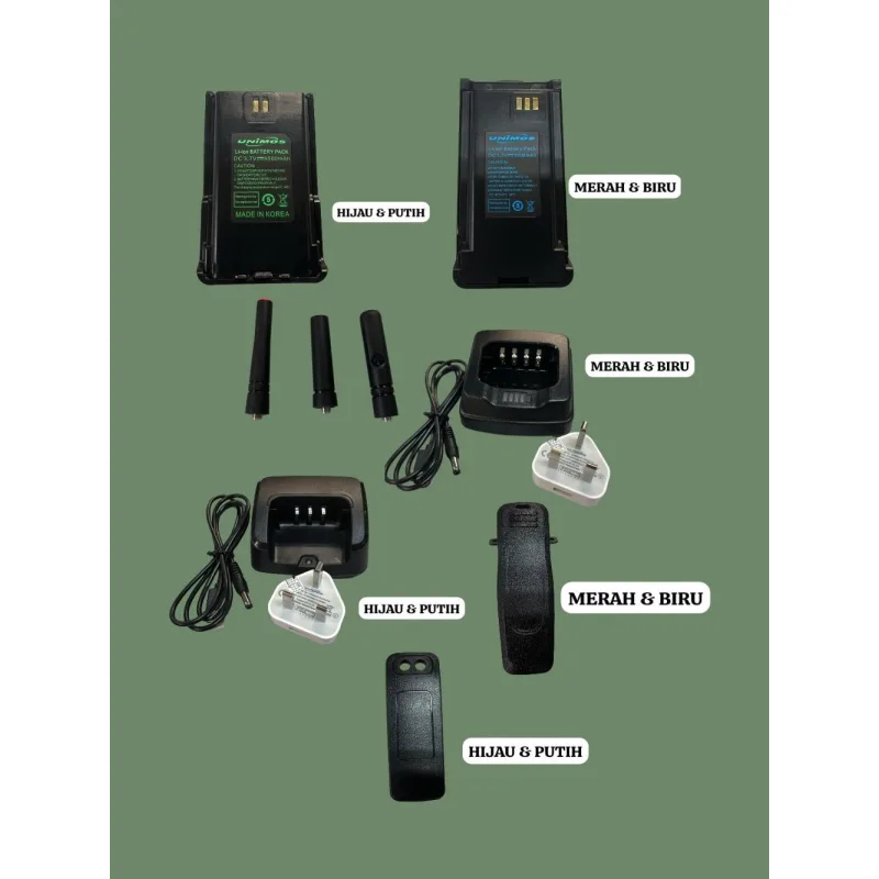 [UNIMOS] WALKIE TALKIE [PARTS] Antena Battery Caj Duduk Audio