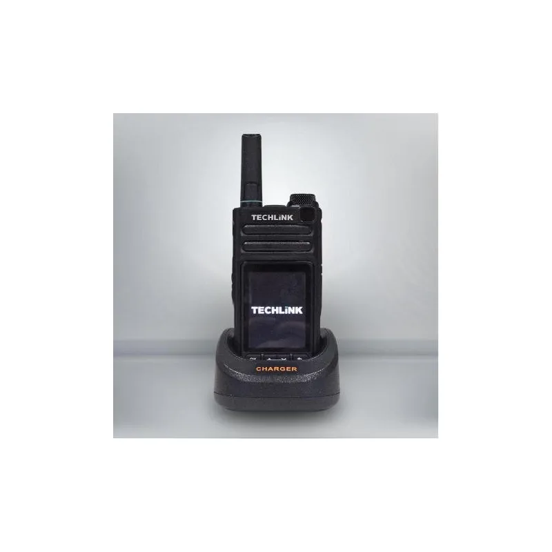 TECHLINK TL-820 Tourch Screen 4G POC Walkie Talkie dengan Docking Audio Power Elektronik Radio Set 5200mAh Zello Type C Android 8.1.0 thumbnail 2