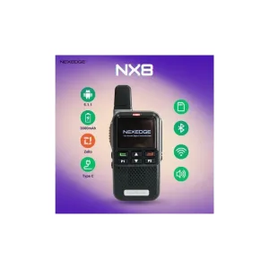 NEXEDGE NX8 Untuk NexPTT atau Zello (Dual Apps) wifi bluetooth 3000mAH 5000km talkie walkie radio malaysia bunyi Audio Wireless