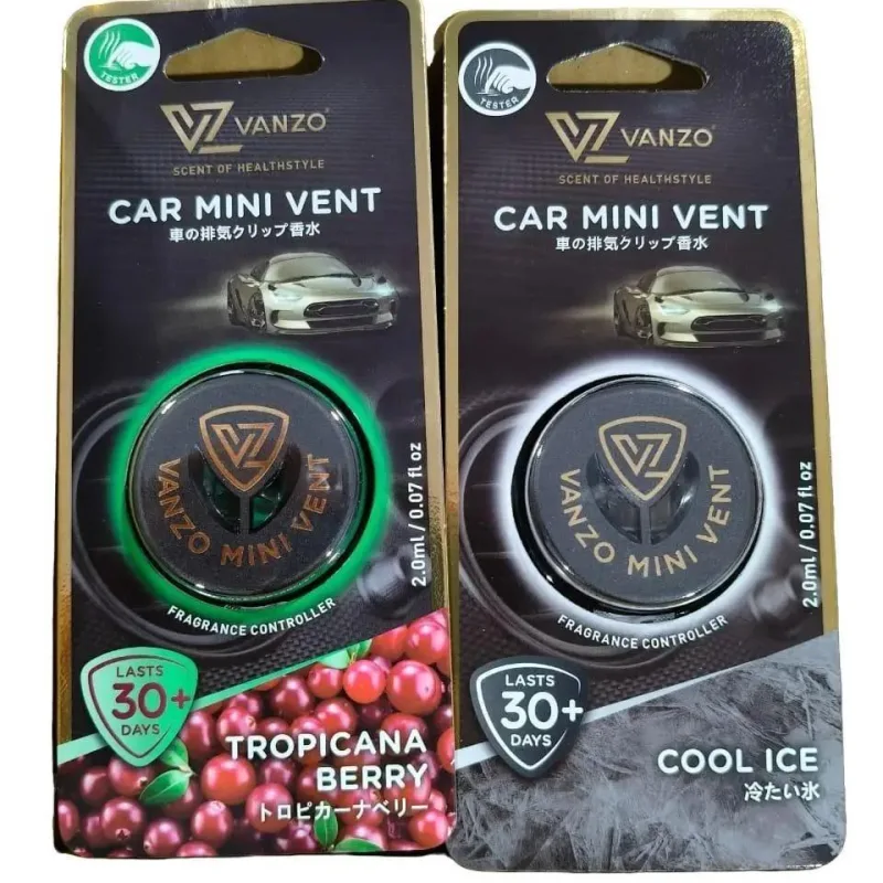 VANZO High performance air freshener CAR MINI VENT pewangi 30 hari 2.0ml Interior Kenderaan