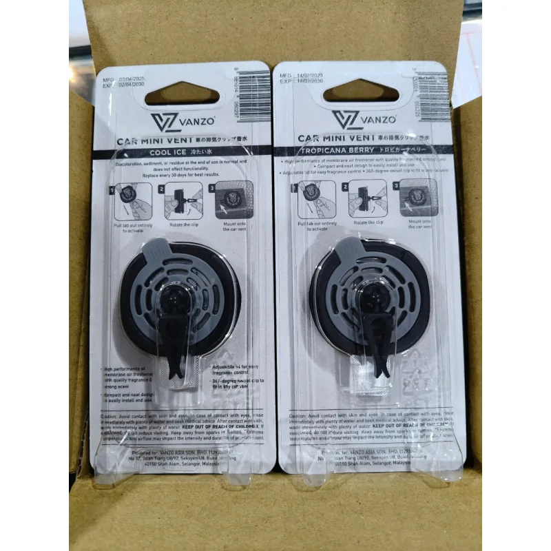 VANZO High performance air freshener CAR MINI VENT pewangi 30 hari 2.0ml Interior Kenderaan thumbnail 2