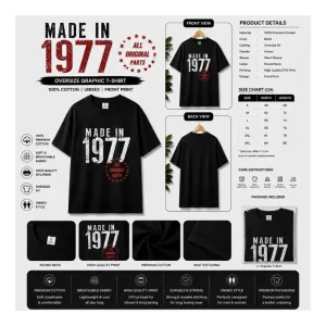 MADE IN 1977 Oversize Graphic T-Shirt