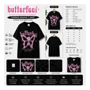 Butterfeci Oversize Graphic T-Shirt