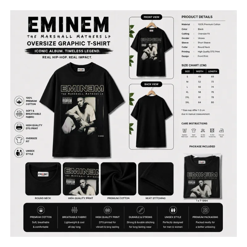 EMINEM The Marshall Mathers LP Oversize Graphic T-Shirt thumbnail 2
