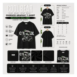 COOL BEAR Oversized Graphic T-Shirt
