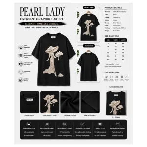 PEARL LADY Oversized Graphic T-Shirt
