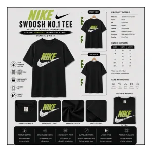 Nike Swoosh No.1 Tee – Black Oversize Unisex T-Shirt