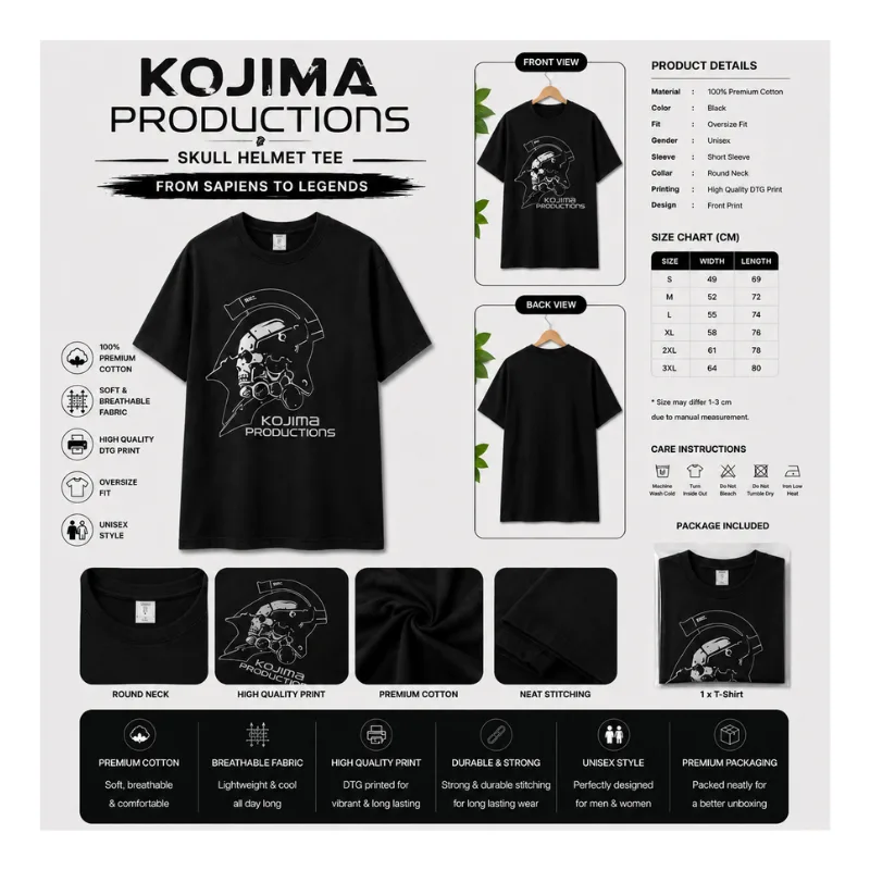 KOJIMA Productions Graphic T-Shirt thumbnail 2