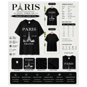 PARIS Eiffel Tower Graphic T-Shirt