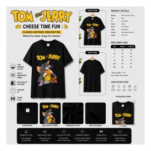 Tom and Jerry Cheese Time Oversized T-Shirt