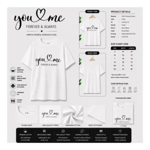 You & Me Forever & Always Oversized T-Shirt