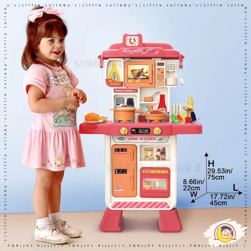 Kitchen Pretend Play Playset Toys Accessories Real Steam Color Changing Accessories thumbnail 4