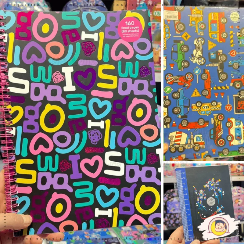 A4 A5 A6 Spiral Notebook Lined Paper Buku Nota Bergaris Stationery Alat Tulis Sekolah Office thumbnail 2
