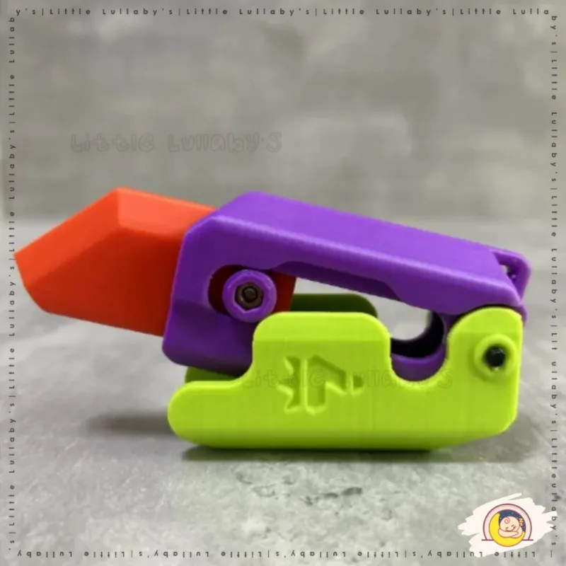 Fidget Toy Carrot Knife Toy Children's Decompression Toy Little Radish Knife Toys 3D Print thumbnail 2