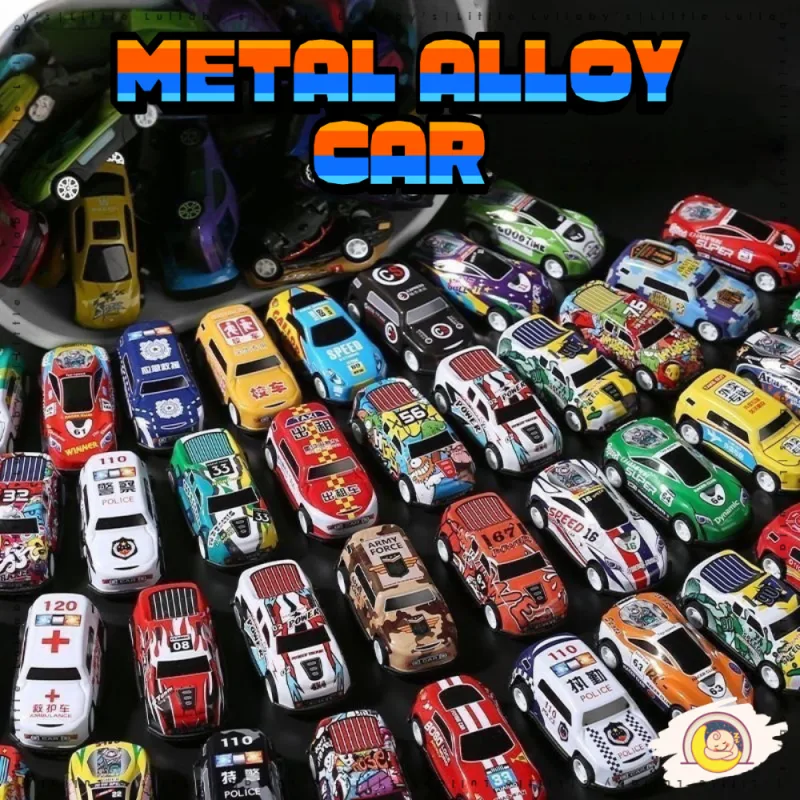 Metal Alloy Car Toy Set Mainan Kereta Besi Mini Diecast Racing Vehicles Gift for Boys