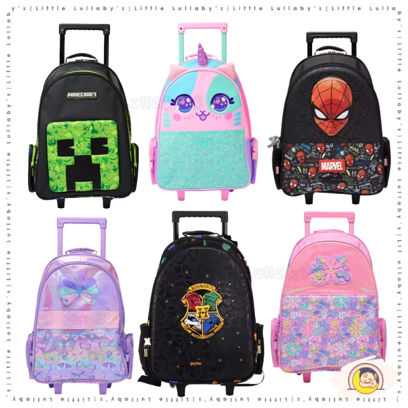 Trolley Beg Sekolah Minecraft Impact School Bag Kids School Bag Beg Budak Backpack 123