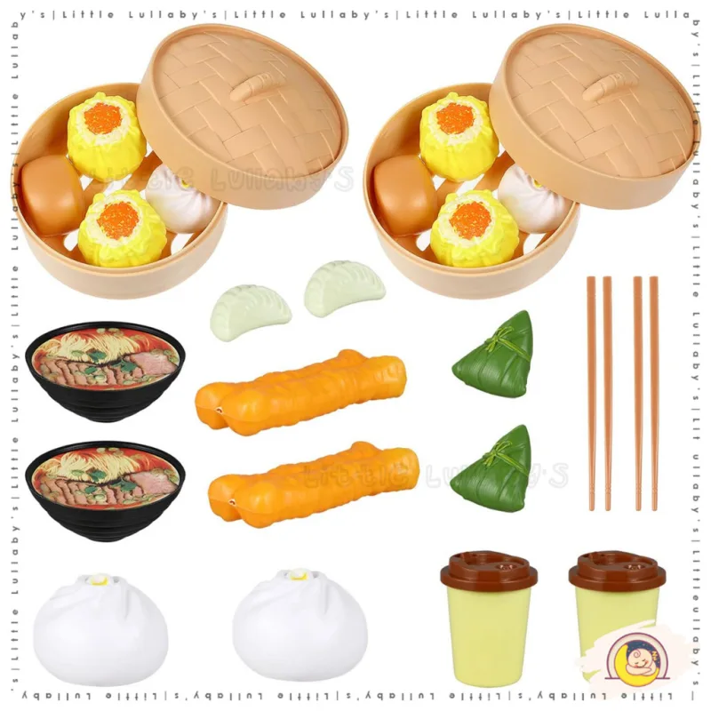 84PCS Kitchen Food Pretend Play Set Dim Sum Pizza Mainan Masak-Masak Educational Toy thumbnail 3