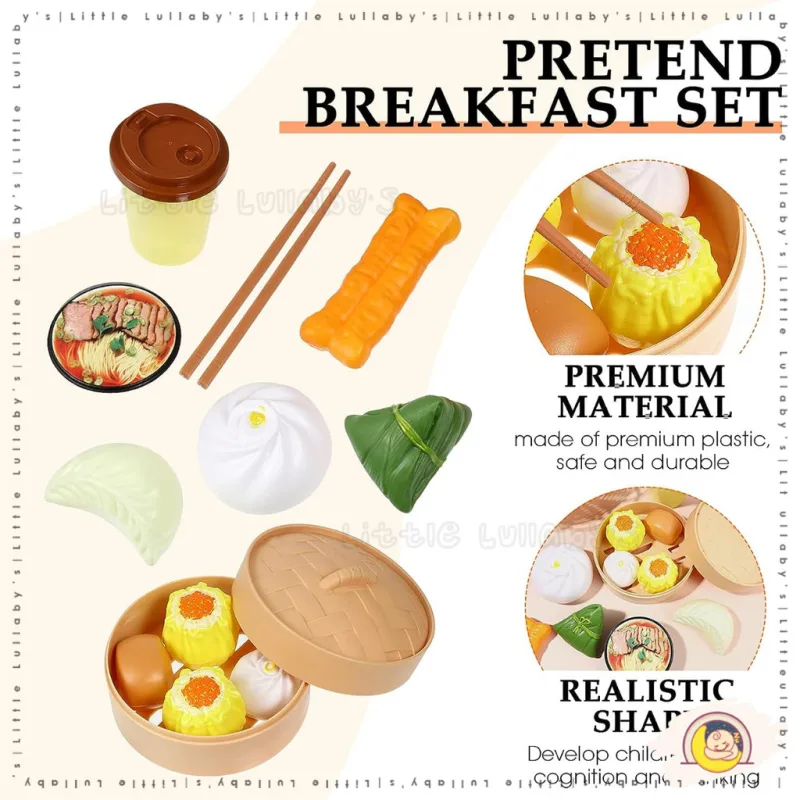 84PCS Kitchen Food Pretend Play Set Dim Sum Pizza Mainan Masak-Masak Educational Toy thumbnail 5