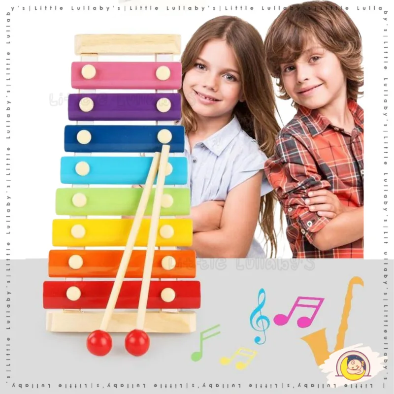 Wooden Toys Xylophone Baby Building Blocks Safe for Kids Early Learning Montessori Educational Toys
