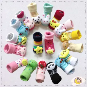 3D Cartoon Baby Socks Stokin Comel dengan Patung Soft Cotton Anti-Slip Floor Socks