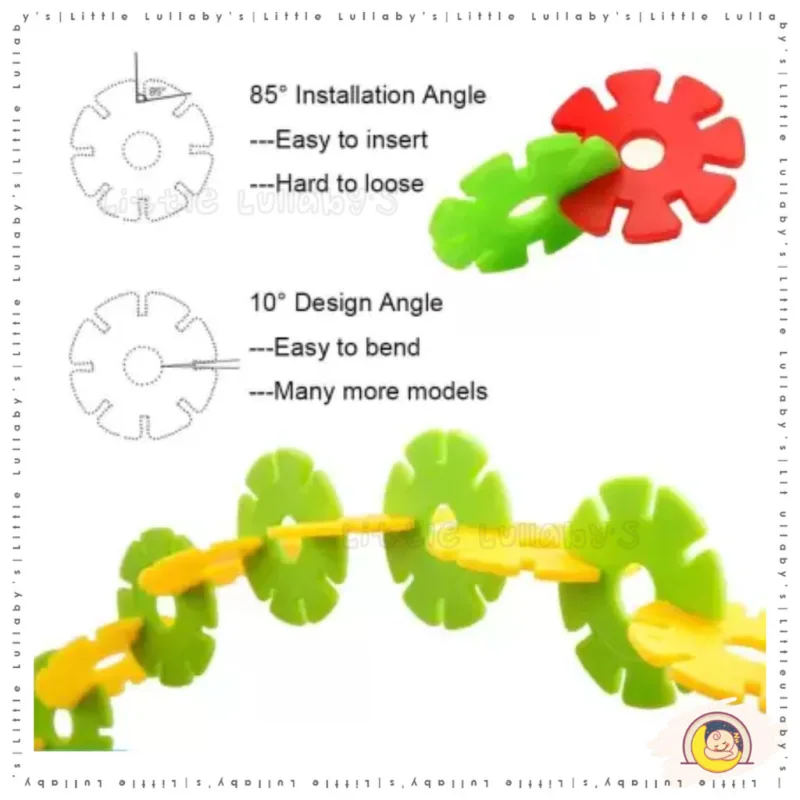 140 PCS Snowflake Building Block mainan budak perempuan Kid Learning Educational Toy Children thumbnail 5