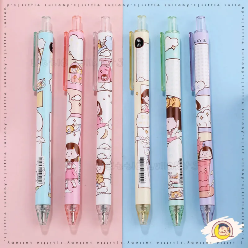 0.5mm Black Pen Hitam Alat Tulis Kawaii Wholesale Cute Cartoon Japanese Ink Gel Pen thumbnail 4