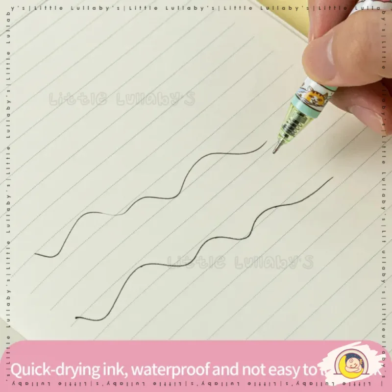 0.5mm Black Pen Hitam Alat Tulis Kawaii Wholesale Cute Cartoon Japanese Ink Gel Pen thumbnail 5