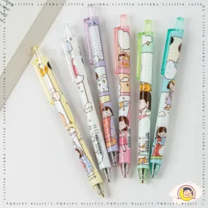 0.5mm Black Pen Hitam Alat Tulis Kawaii Wholesale Cute Cartoon Japanese Ink Gel Pen
