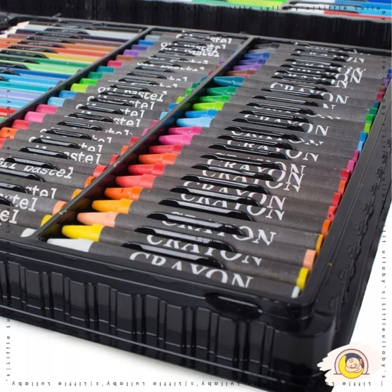 168PCS Kids Art Set Lukisan Draw Watercolor School Learning Stationary Color Drawing Painting Crayon Brush Pen thumbnail 5