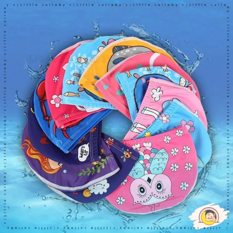 Kids Swim Cap Topi Renang Kanak Cute Play Cartoon Swim Waterproof Mandi Bathing Pool thumbnail 2