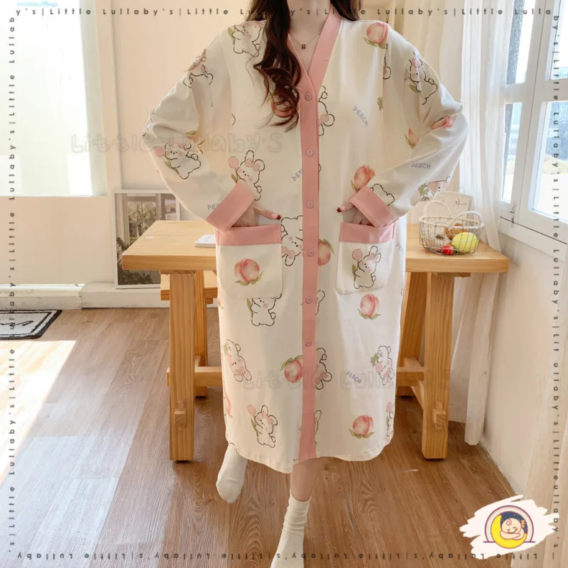 Robe Maternity Pajamas Baju Pantang Women Girls Shirt Pakaian Berpantang Mengandung Menyusu thumbnail 2