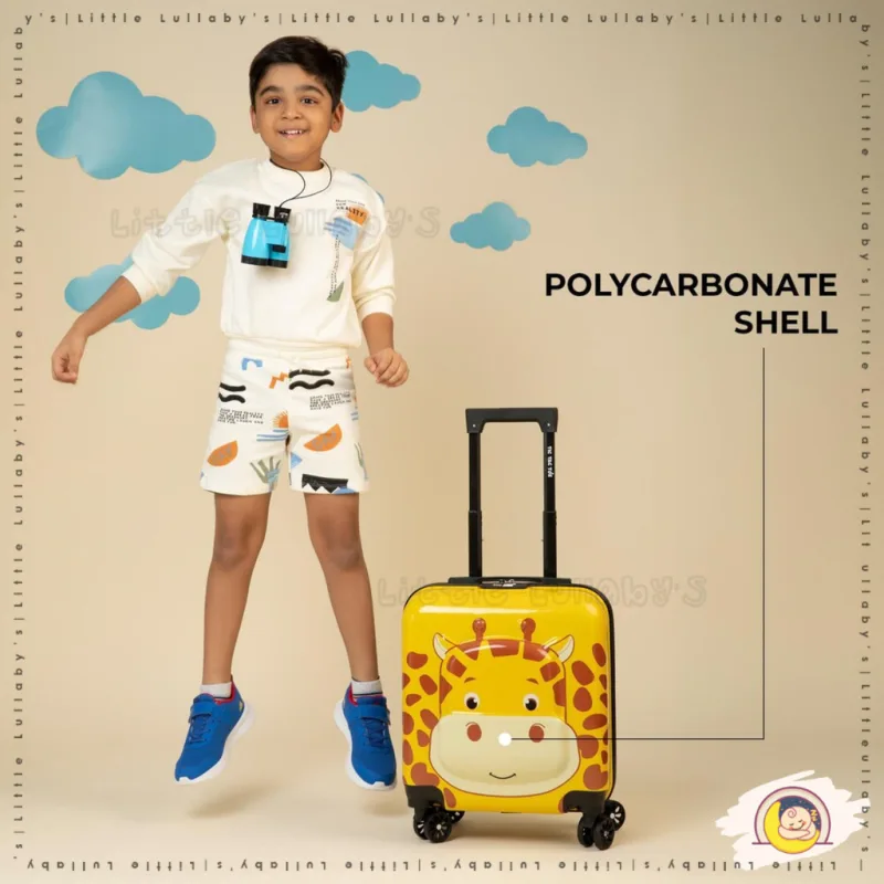 18 Inch Kids Luggage Suitcase Bag Hard Shell Giraffe Travel Luggage Bagasi Trolley Luggage thumbnail 4