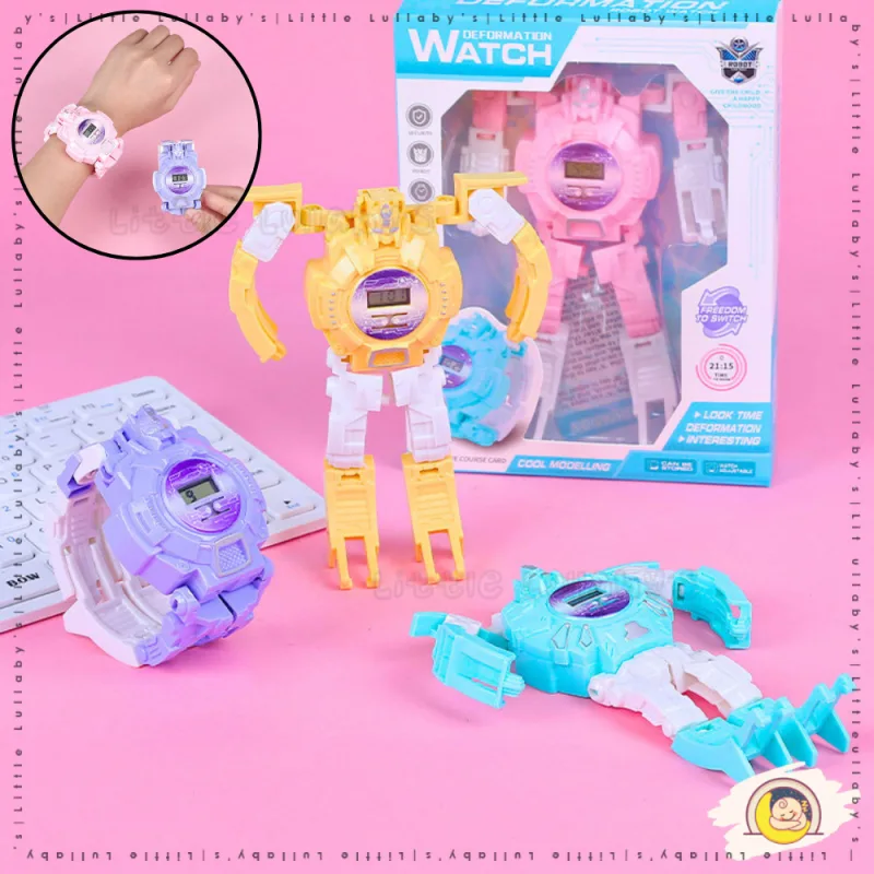 Kids Robot Watch Jam Tangan Budak Transformer Robot Digital Watch Toy Boy Girl thumbnail 3