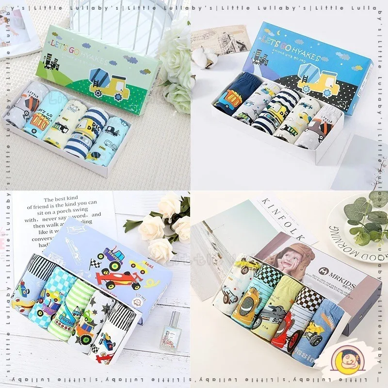 [5 PCS] Kids Underwear Girl Panties Boy Underwear Soft Cotton Baby Cute Rabbit Cartoon Underpant Seluar Dalam Budak