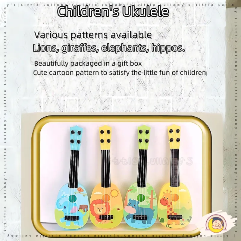 Kid Ukulele Guitar Cartoon Ukelele Toy Cartoon Design Children Music Instrument Gitar Kanak Alat Muzik Kanak thumbnail 3