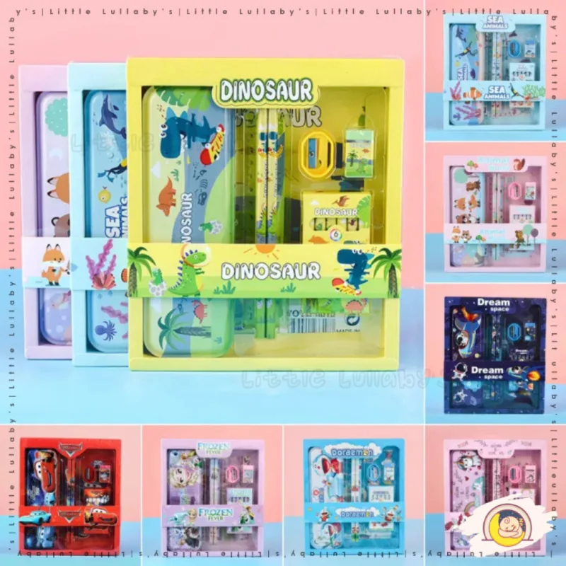 6 in 1 Kids Stationery Set Alat Tulis Cute Pencil Ruler Eraser Students School Gift thumbnail 4