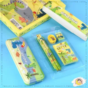 6 in 1 Kids Stationery Set Alat Tulis Cute Pencil Ruler Eraser Students School Gift