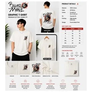 Billard Move Graphic Oversize T-Shirt