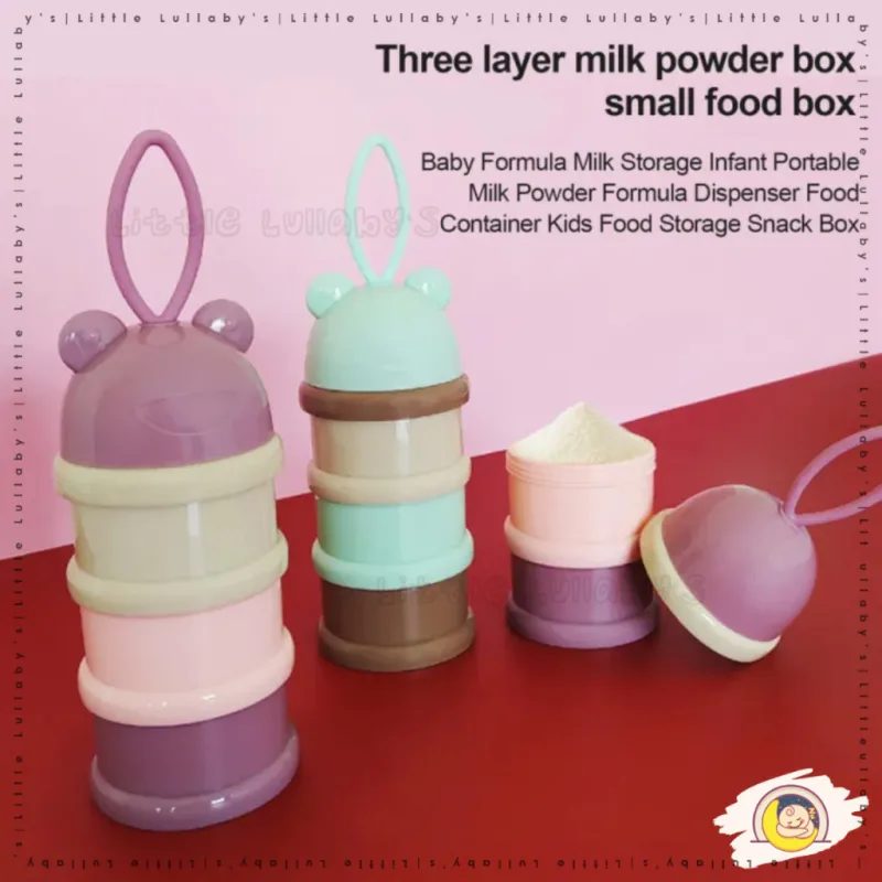 3 Layers Baby Milk Storage Penyimpanan Susu Infant Portable Milk Powder Dispenser Container Storage Snack Box thumbnail 4