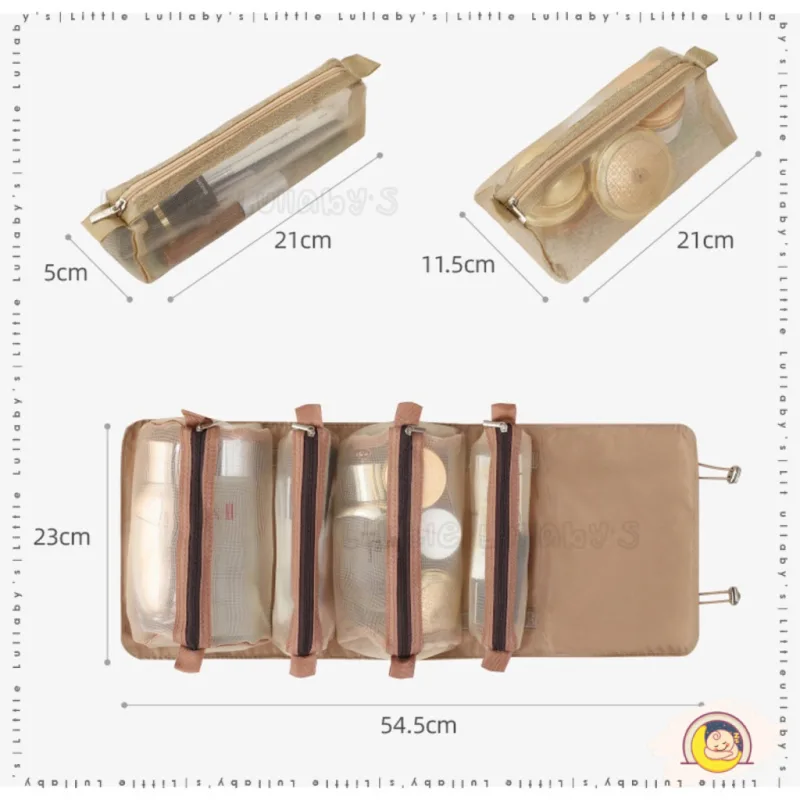 4 IN 1 Travel Makeup Storage Bag Portable Cosmetic Organizer Beg Luggage Travel Pouch Mesh thumbnail 4