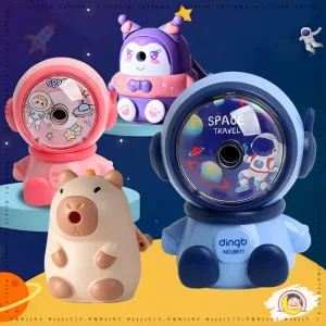 Cute Cartoon Pencil Sharpener Pengasah Pensel Meja Comel Kuromi Capybara Astronaut Stationery