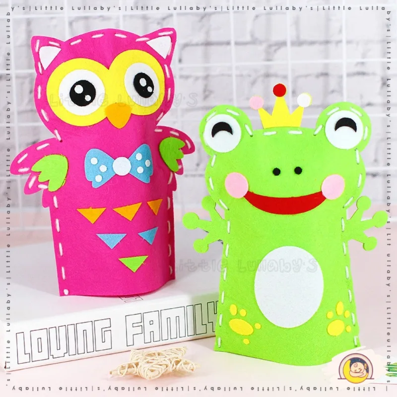 Children's DIY Handicraft Animal Hand Puppets Creativity DIY Hand Puppet Diy Boneka Haiwan Mainan Budak thumbnail 3