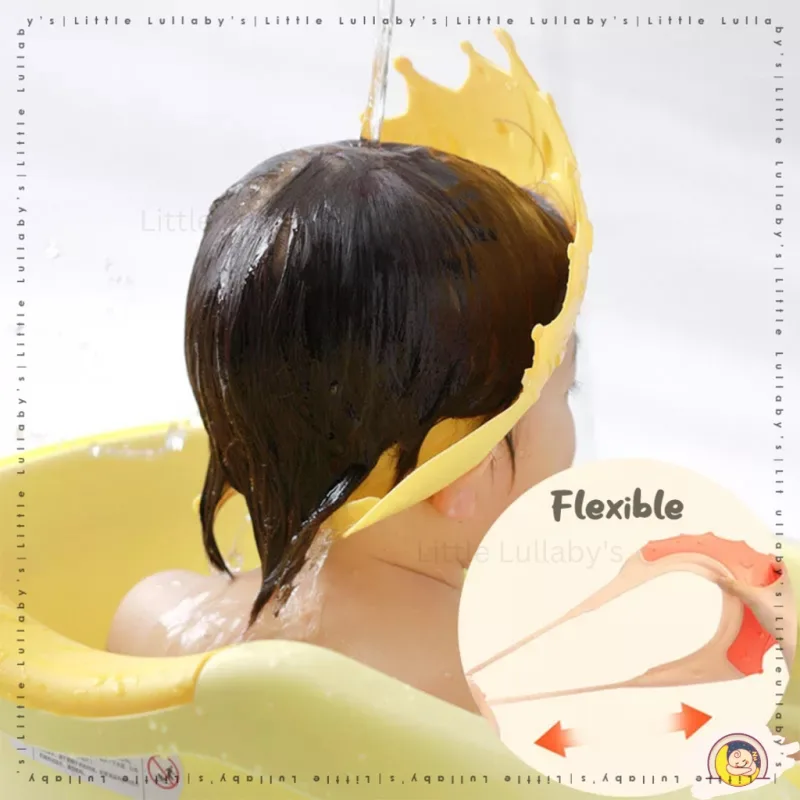 Shower Cap Topi Mandi Hat Wash Hair Shield Adjustable Shower Crown thumbnail 4