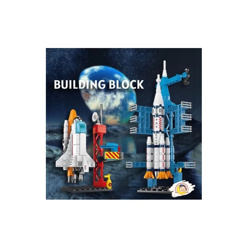 Building Blocks mainan budak perempuan Toys Rocket Spaceship Educational Toy Roket