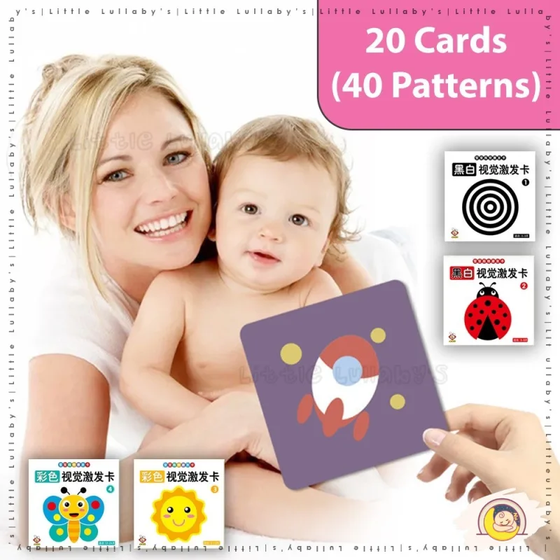 Baby Visual Stimulus Cards Early Learning High Contrast Black White 0 36 months Kad Rangsangan Visual thumbnail 2