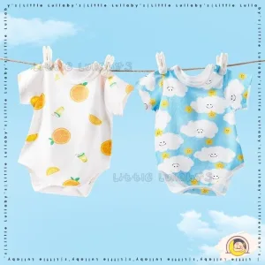 Newborn Romper Onesie OOTD Baby Boy Mesh Thin Cotton Romper Girl Boy Jumpsuit Baju