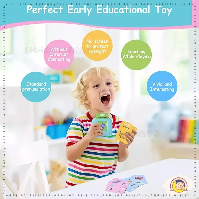 Early Learning Flash Card Reader Educational Electronic Toy Talking Toys Musical Sound Effect Pembelajaran Awal thumbnail 4